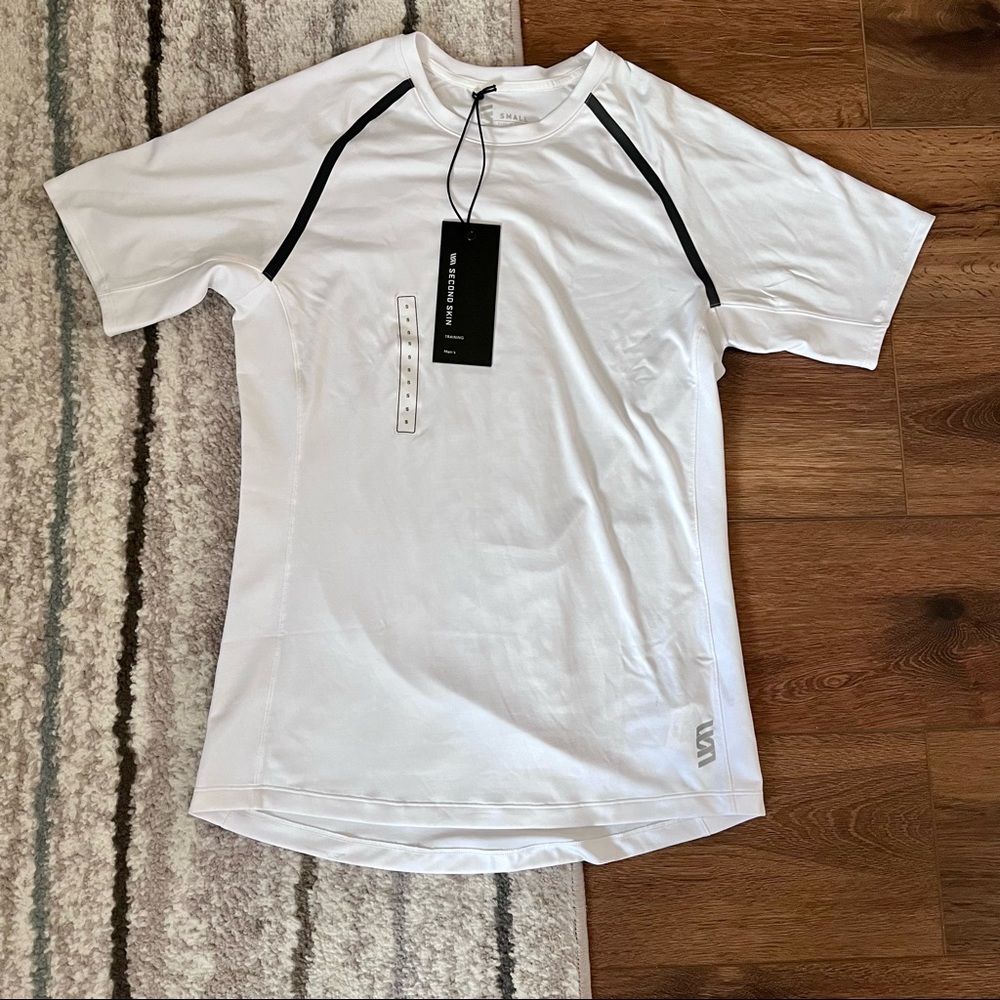 Second Skin white training tee shirt, small